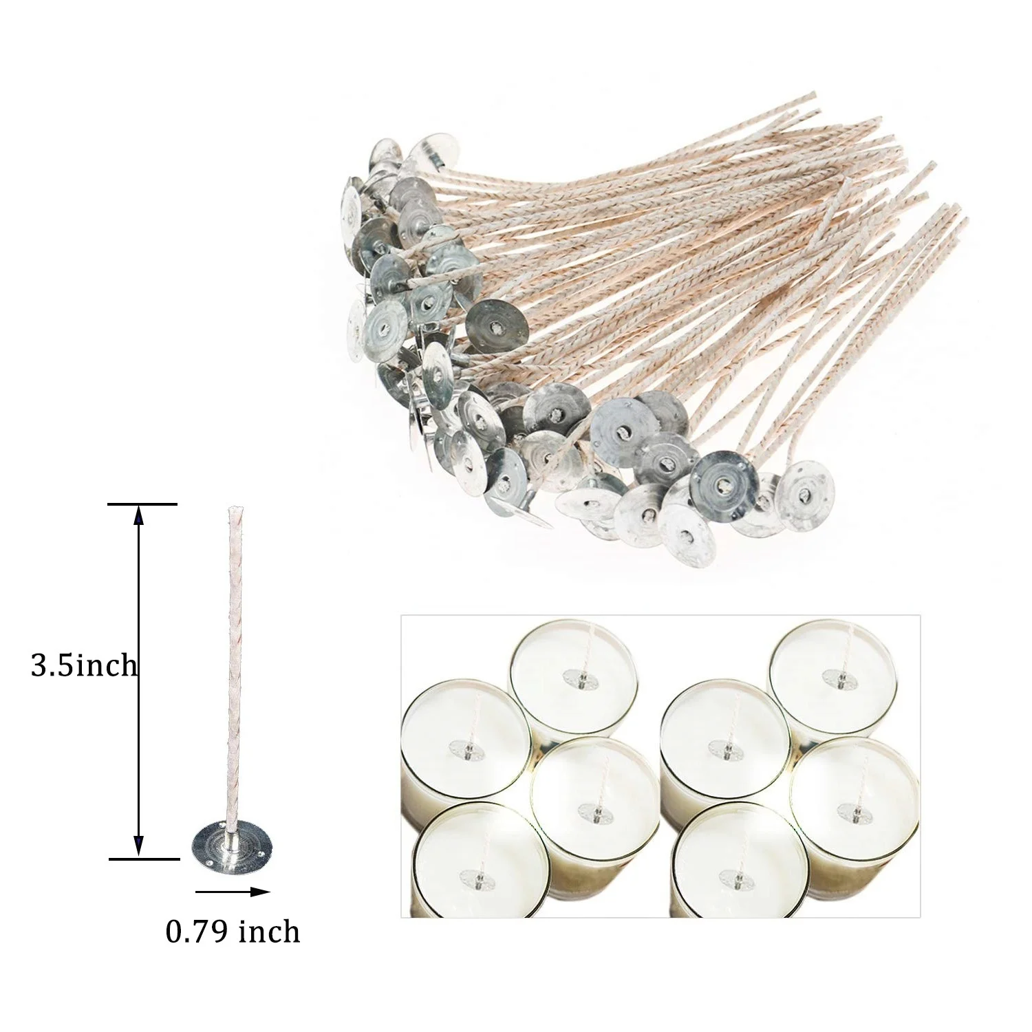 MILIVIXAY 100 шт./лот свечи для изготовления свечей покрытые натуральным соевым воском