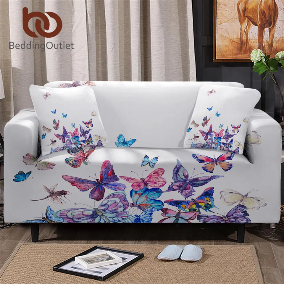 BeddingOutlet чехол-бабочка для диванов фиолетовый чехол на диван гостиной красочный