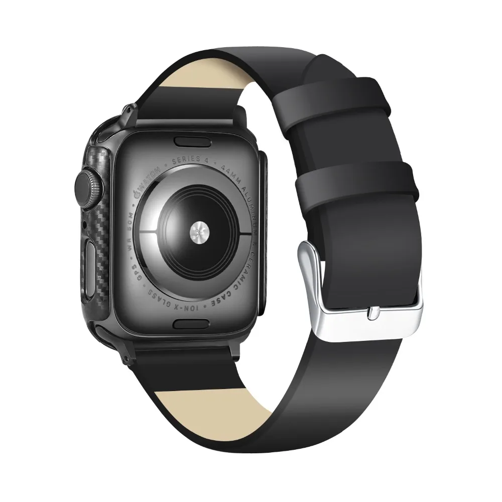 Чехол для Apple Watch series 6 SE 5 4 3 44 мм/40 мм iwatch 42 38 защитная рамка углеродный чехол
