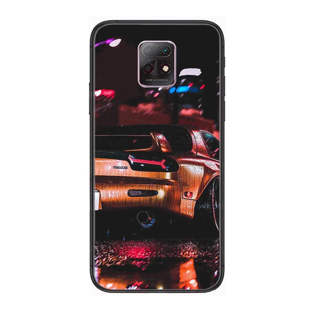 

JDM Tokyo drift sports car Phone Case For XiaoMi Redmi 10X 9 8 7 6 5 A Pro S2 K20 T 5G Y1 Anime Black Cover Silicone Back Prett