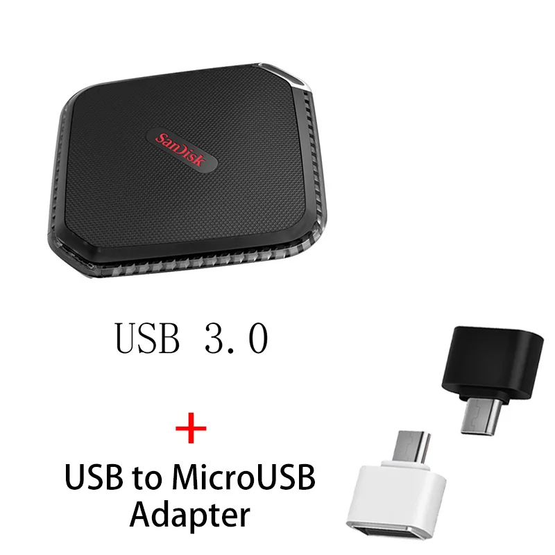 SanDisk Портативный внешний SSD 1 ТБ 500GB 440M внешний жесткий диск SSD USB 3,0 HD SSD жесткий диск 250GB твердотельный диск для ноутбука - Цвет: SSDEXT A