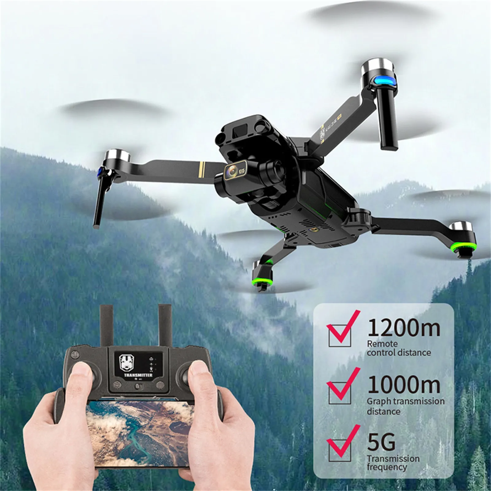 Kaione 8K Камера 3-осевой карданный бесщеточный 5g Wi-Fi FPV GPS Квадрокоптер с