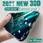 30D полное покрытие закаленное стекло для iphone 11 12 PRO XS MAX X XR защита для экрана iphone 12 Mini 7 6S 8 PLUS Защитная стеклянная пленка