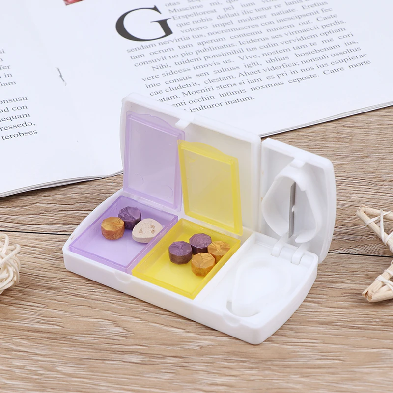 1pcs Mini Travel Cutter Splitter Medicine Storage Splitters Cut Slicer Home Portable Pill Cases Dispenser | Красота и здоровье