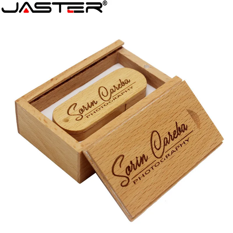 JASTER (более 10 шт. бесплатный логотип) деревянный USB флеш накопитель Флешка 8 ГБ 16 32 64