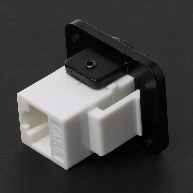 

RJ45 Network Connector Metal Panel Socket D Type Mounting CAT5E CAT6