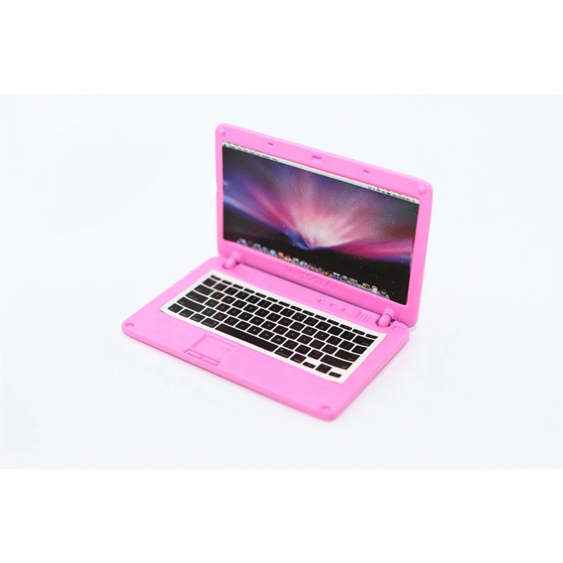 Милый Миниатюрный Кукольный Мини ноутбук с имитацией из сплава в масштабе 1:12