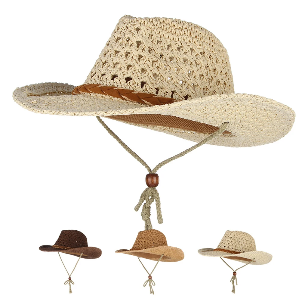 

Соломенная шляпа в ковбойском/ковбойском стиле с ремешком для подбородка для детей и взрослых