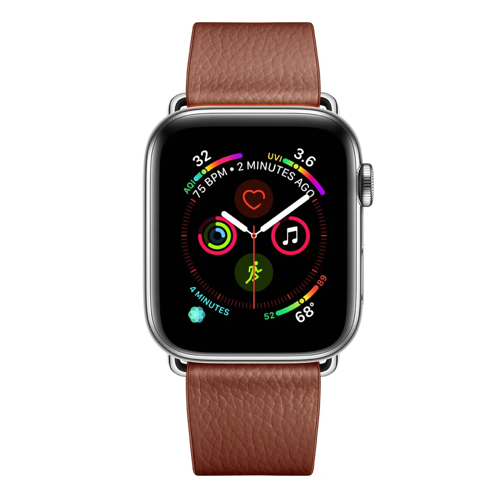 

Genuine Leather Bands for Apple Watch Band 44mm 42mm 40mm 38mm Litchi Pattern Strap for IWatch Series 5 4 3 2 1 Wrist Bracelet