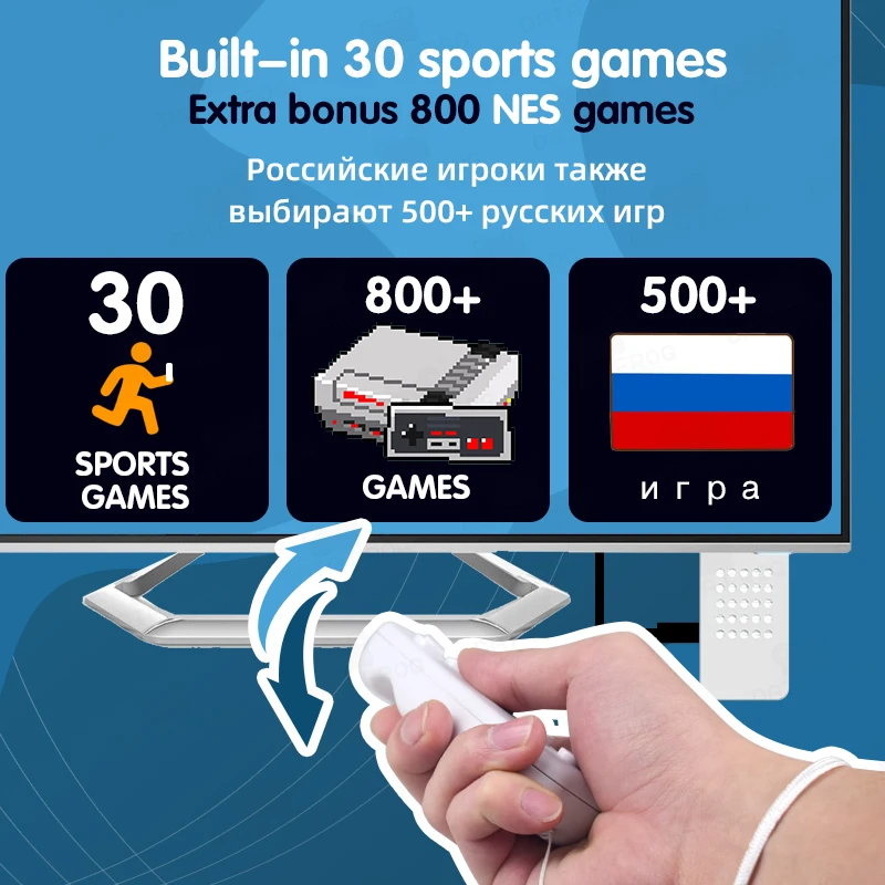 Данных лягушка игровая консоль с 2 4 г двойный Беспроводной контроллер мини