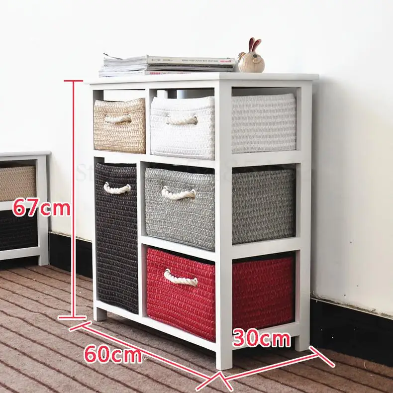 Корейский пасторальный Ретро Шкаф для хранения мини белый шкаф твердой