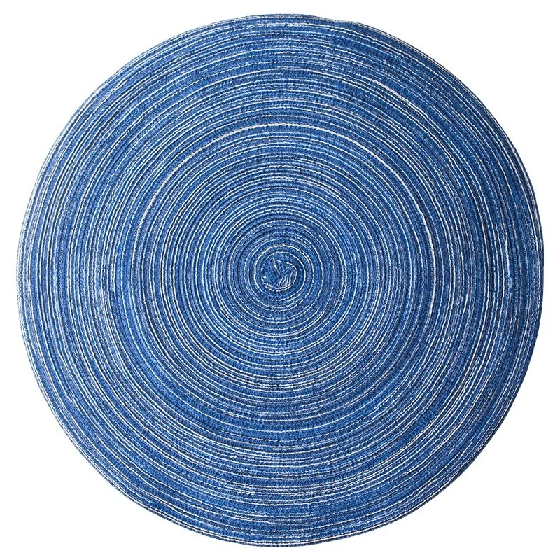 1-4pcs Round Ramie Insulation Pad Solid Placemats Linen Non Slip Table Mats Kitchen Accessories Decoration Home Coaster | Дом и сад