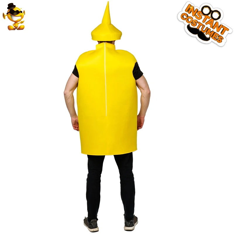 Костюм унисекс желтого горчичного цвета для ролевых игр на Хэллоуин комбинезон с