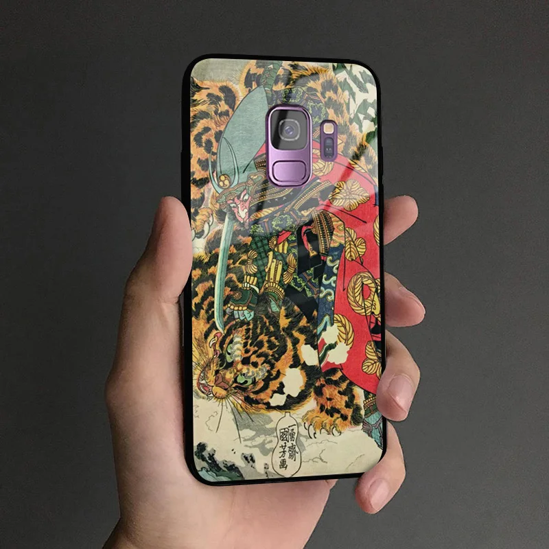 UKIYOE 1 Ukiyo-e японский стиль художественный мягкий силиконовый стеклянный чехол для телефона чехол для samsung Galaxy S8 S9 S10e S10 Note 8 9 10 Plus - Цвет: UKIYOE 1