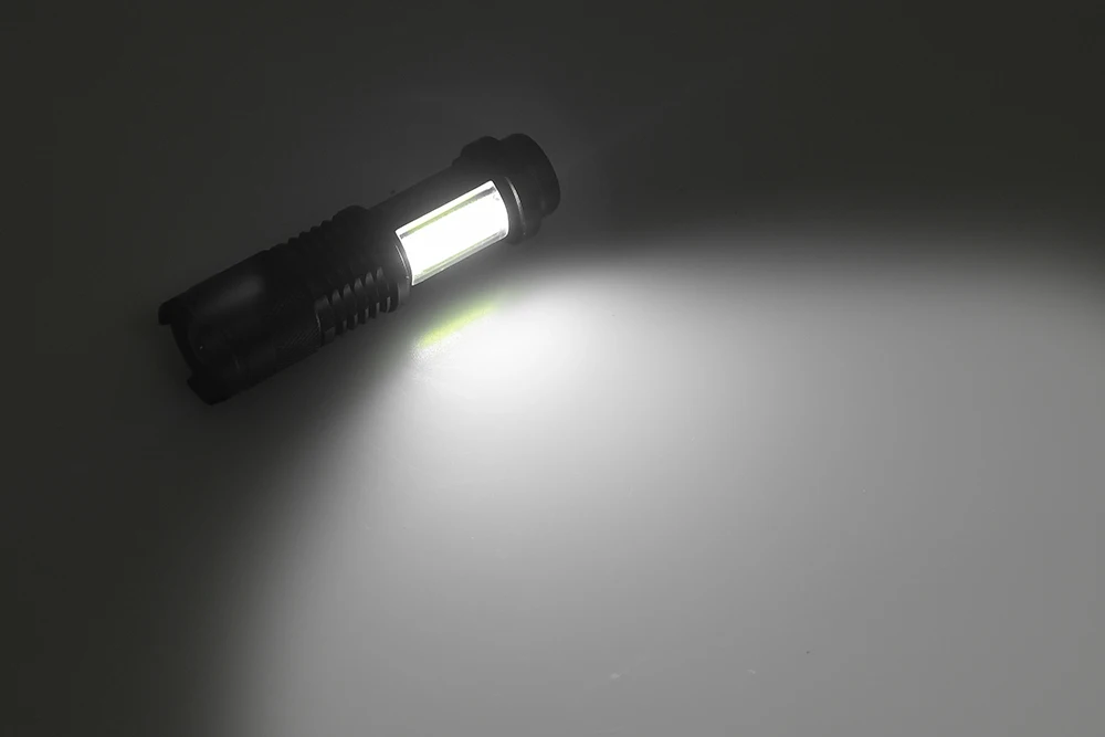 Мощный перезаряжаемый светодиодный фонарь XPE+ COB карманный мини-фонарик Penlight Spotlight Zoom фонарь Водонепроницаемый Аккумулятор AA 14500