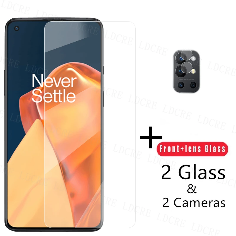 Cristal transparente para OnePlus 9R, Protector de pantalla para OnePlus 9R, pel&iacute;cula protectora de tel&eacute;fono de vidrio templado para OnePlus 9R, pel&iacute;cula de lente de c&aacute;mara-0