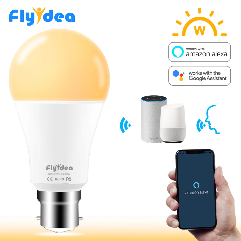 Умная СВЕТОДИОДНАЯ Лампа B22 15 Вт с Wi Fi 85 265 В переменного тока приложение для