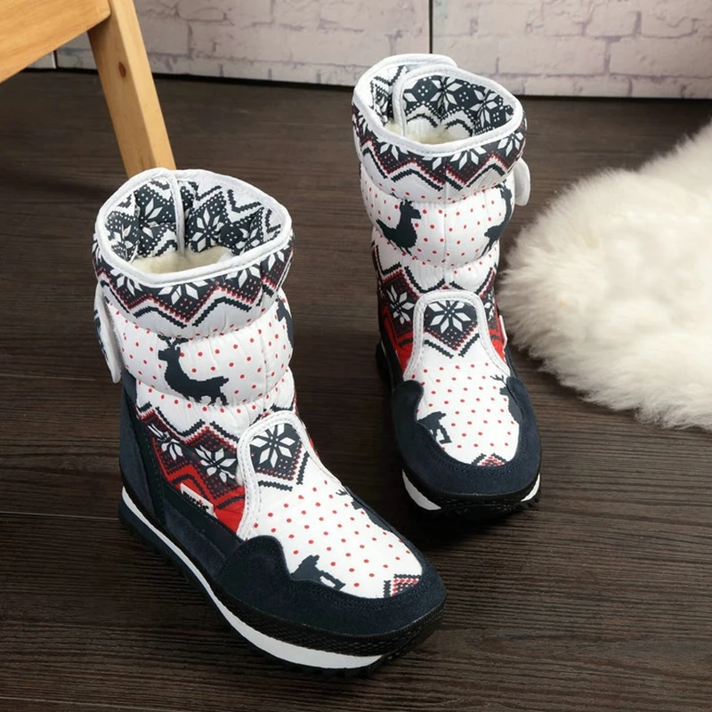 Женские зимние сапоги плюшевые теплые 30% Натуральная шерсть стелька коровья