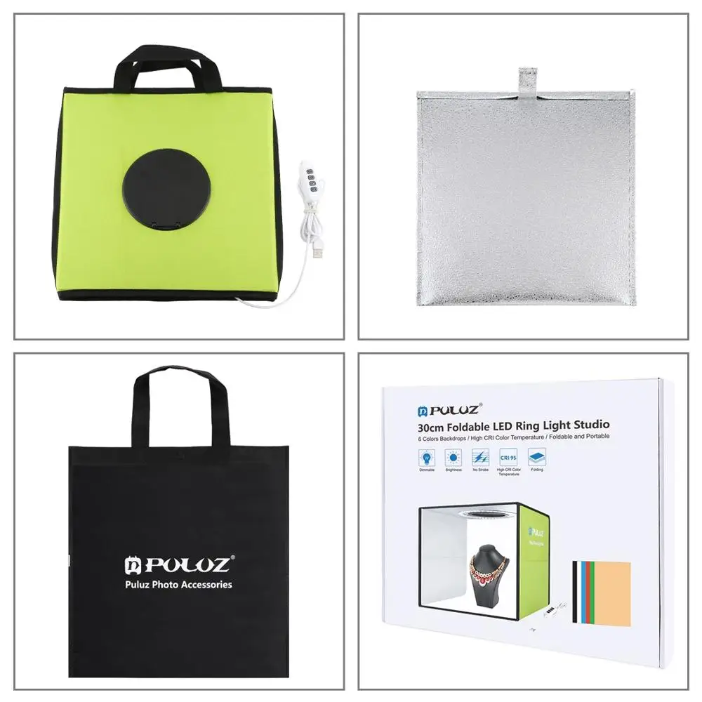 PULUZ 30 см кольцевой светодиодный светильник вой короб для фотостудии съемки