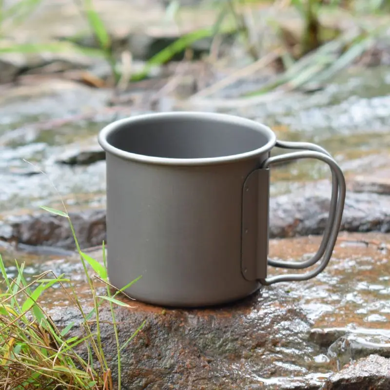 Чашка для кемпинга высокого качества из титана многофункциональная