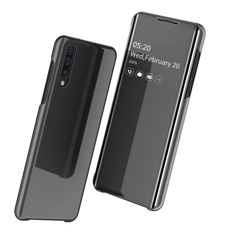Для samsung Galaxy A50 A70 A30 A750 A7 зеркальный флип-чехол для макияжа тонкий модный умный чехол для мобильного телефона