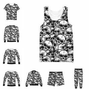 vitinea New 3D Full Print SKULL T-shirt/Sweatshirt/Zip Hoodies/Thin Jacket/Pants Four Seasons Casual J01