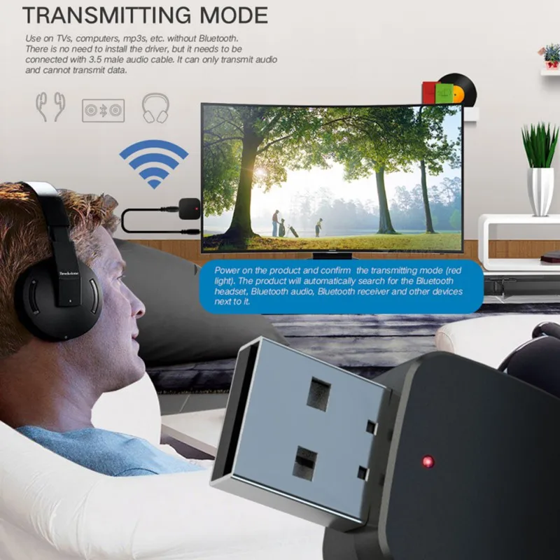 Портативный 3 5 мм разъем папа-папа беспроводной Bluetooth 0 аудио передатчик/приемник