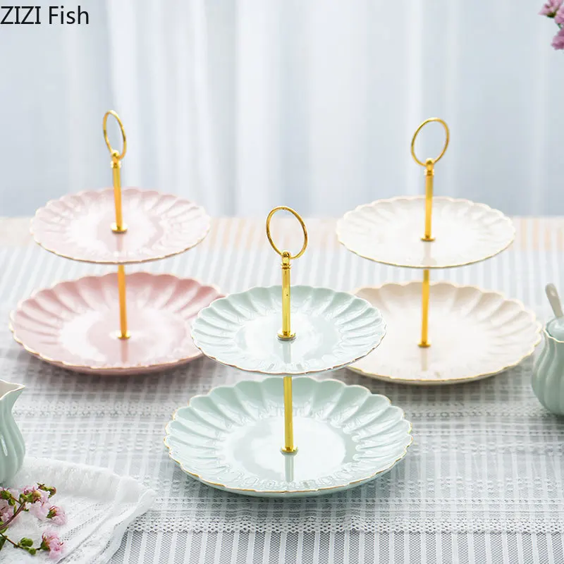 Двухслойная подставка для свадебного десерта торта керамическая кексов торты