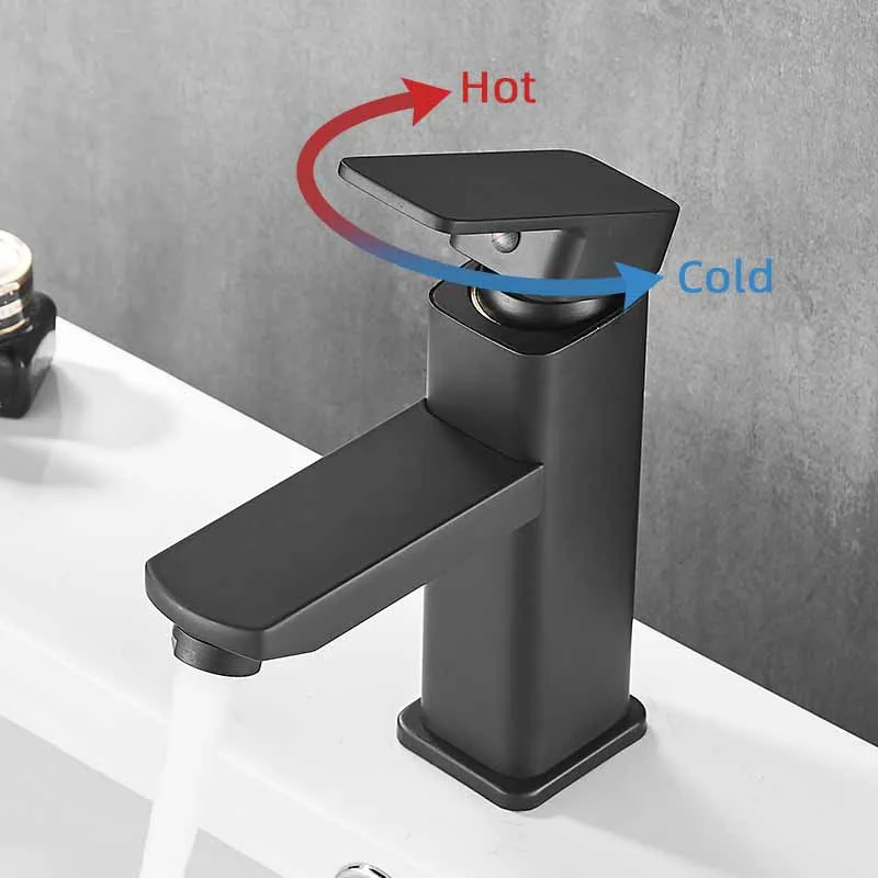 

Bathroom Paint/Plating Basin Faucet Stainless Steel Single Hole Single Lever Water Tap Deck Mount Waterfall Bathroom Faucet