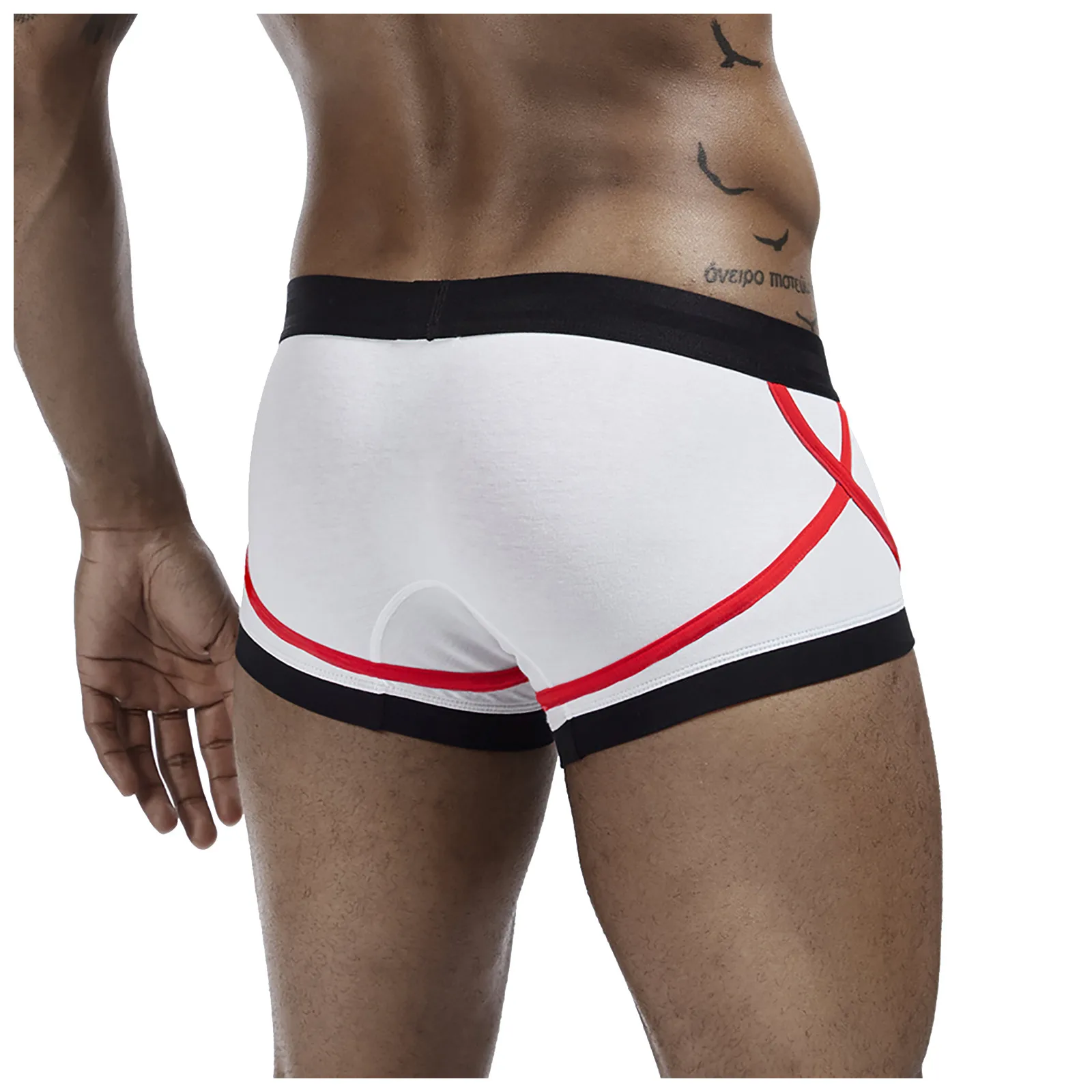 

Sexy Men Panties Fashion Home Pants Color Matching Pajamas Casual Printing Leggings Comfortable Breathable Male Underpants 2021