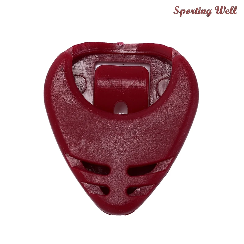 

6Pcs Durable Plastic Heart Shape Guitar Pick Collection Holder Accessories Guitar Pick Case Box Random Color