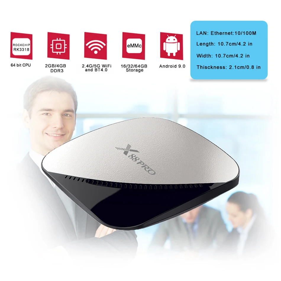 X88 PRO tv Box Android 9,0 4 Гб ram 128 Гб 64 ГБ 32 ГБ Google Voice Assistant RK3318 четырехъядерный Wifi 4K X88PRO 2 Гб 16 Гб телеприставка