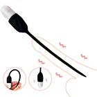 Уретральный вибратор, Мужской мастурбатор, силиконовая Вибрирующая пробка для пениса, расширители для уретры, эротические игрушки