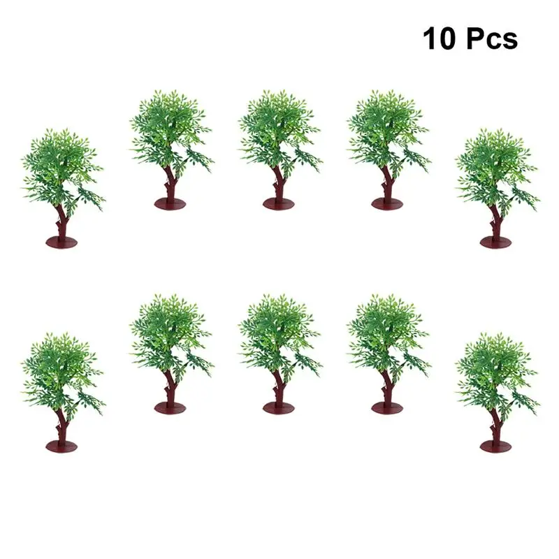 

10pcs Artificial Trees Scenery Trees Landscape Model Landscape Green Landscape Model Miniature Tree Layout Scenery Model
