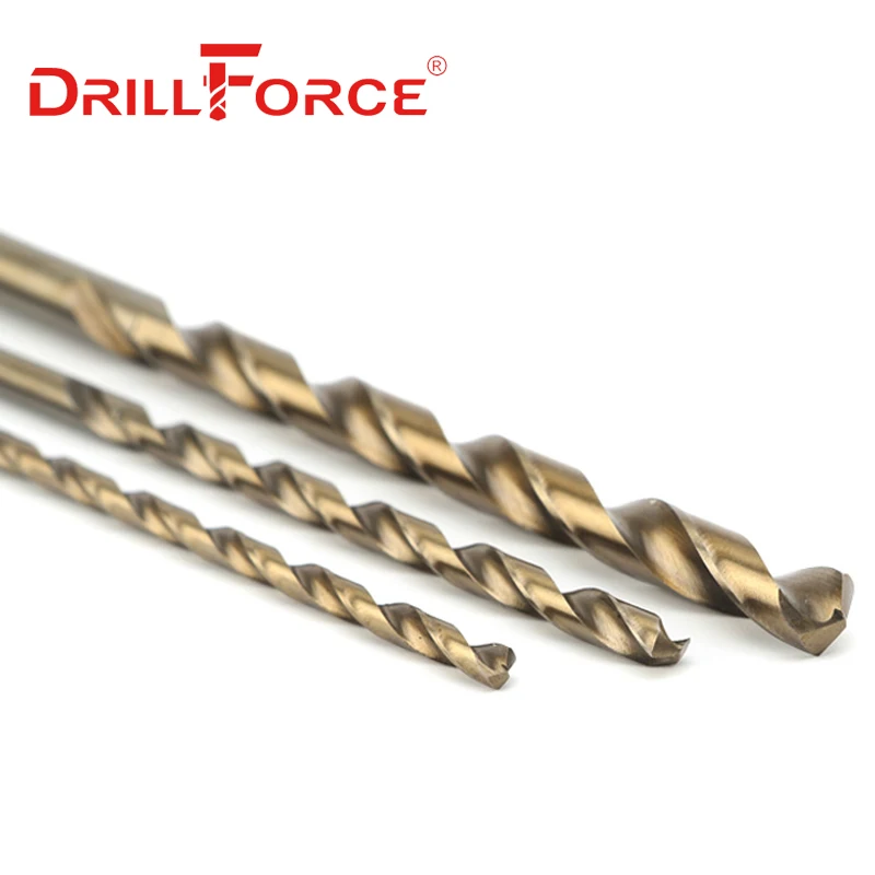 Drillforce инструменты 3 0 мм-10 5 мм x 200 OAL HSSCO 5% Кобальт M35 Длинные спиральные сверла для
