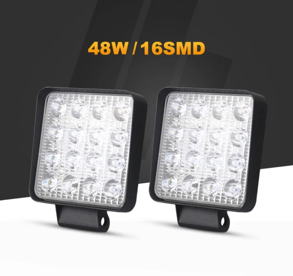 Nlpearl 2x4 дюймов Автомобильный светильник в сборе 42 Вт 48 Вт светодиодный противотуманный светильник s для грузовиков Рабочий СВЕТОДИОДНЫЙ светильник для 4x4 внедорожника ATV UTV трактор 12 В 24 В