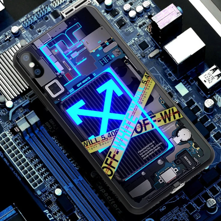 

Smart Voice-controlled Apple Phone Case Apple IPhone 6-12 Series Call Glow Glass Phone Shell