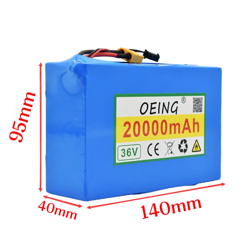 

2021 10S2P 36V 20Ah 450Watt 18650 Lithium ion battery pack ForScooter skateboard ebike electric bicycle 42V 37V 35E XT60 SM 2P