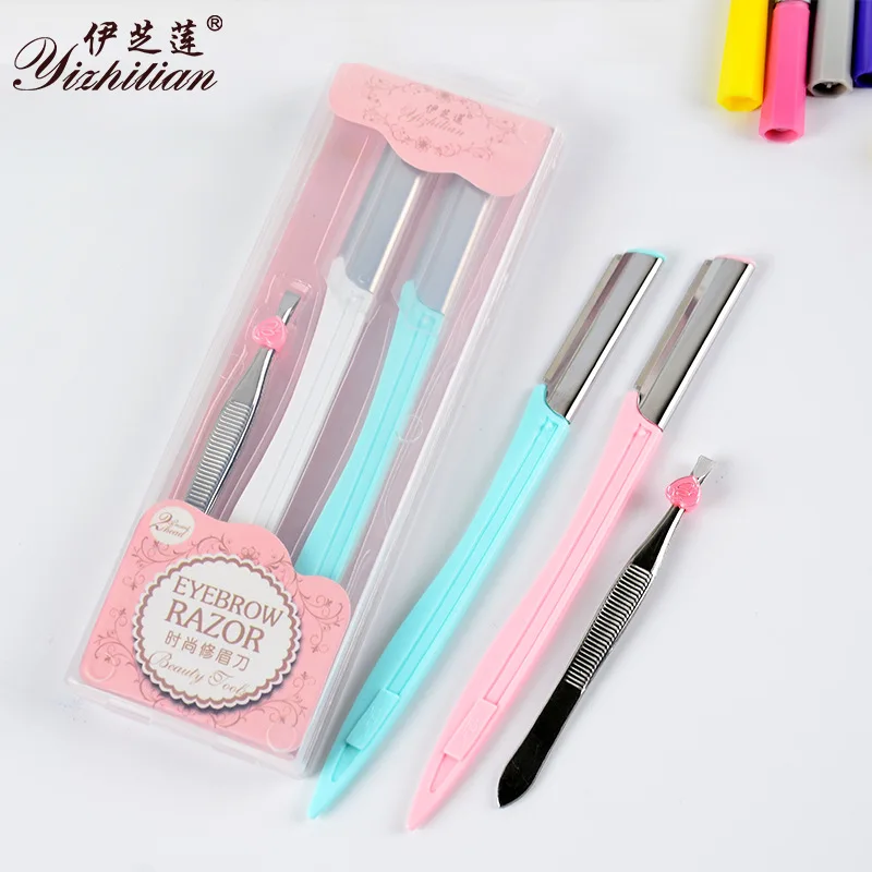 

Beauty Tool Eyebrow Knife and Eye Tweezer Set Boxed Eyebrow Knife Set