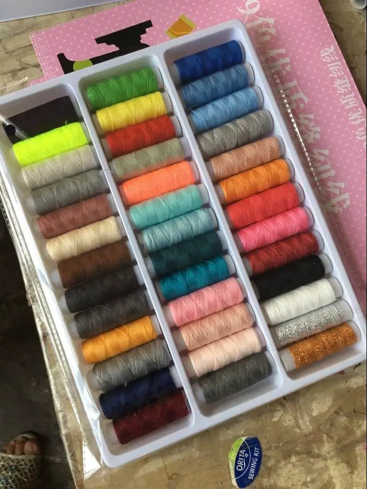 Красочные 150 ярдов швейная нить Spolyester прочное и шитье для ручных машин|Швейные