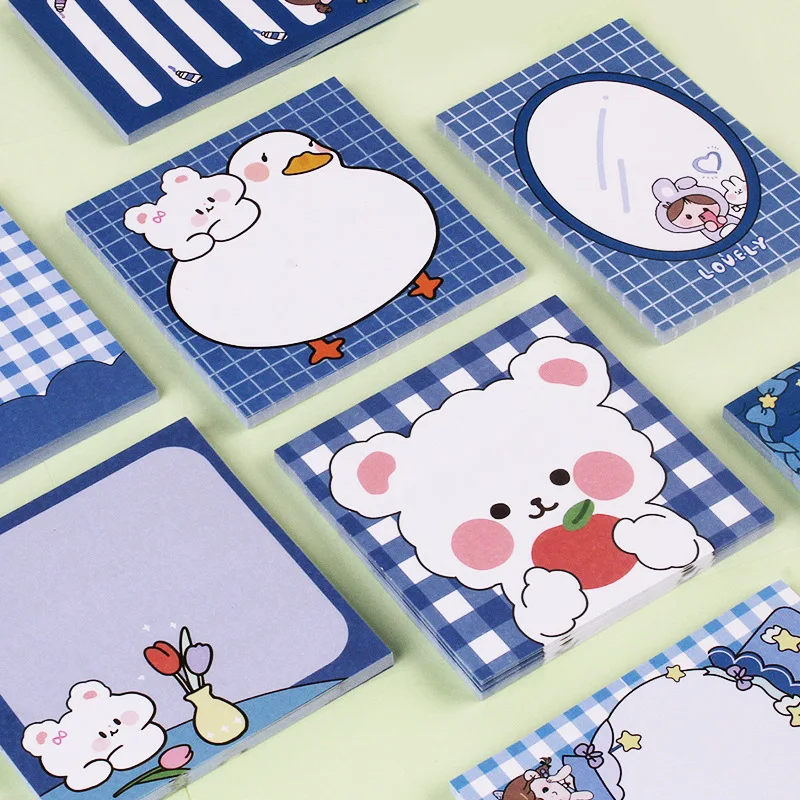 

50 Sheets Bear-Girls Memo Notes Kawaii N-Times Sticky Vocabulary Word Book Memo Pad Paper To Do List Paperlaria