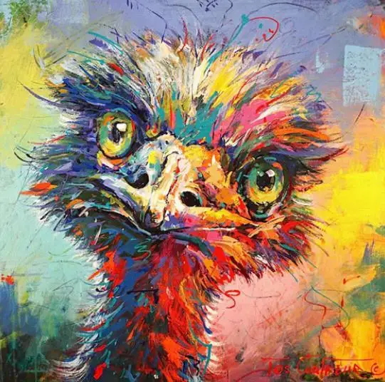 

5d DIY Diamond Painting Cartoon ostrich head Full Diamond embroidery Cross Stitch Needlework mosaic Home Decor Christmas Gift