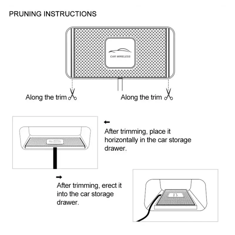 universal car qi wireless charger silicone pad cradle stand dock 10w wireless fast charging for android ios smartphone accessory free global shipping