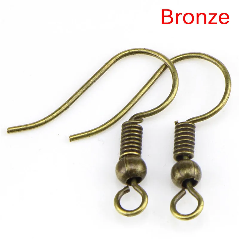 

200PCS/Bag Earrings Hook Clasp Ear Hook Wire Bead DIY Jewelry Making Findings