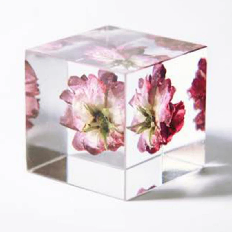 Square White DIY Crystal Epoxy Plastic Square Mold Cube Molde Silicona Silicon Mold Decoration Craft