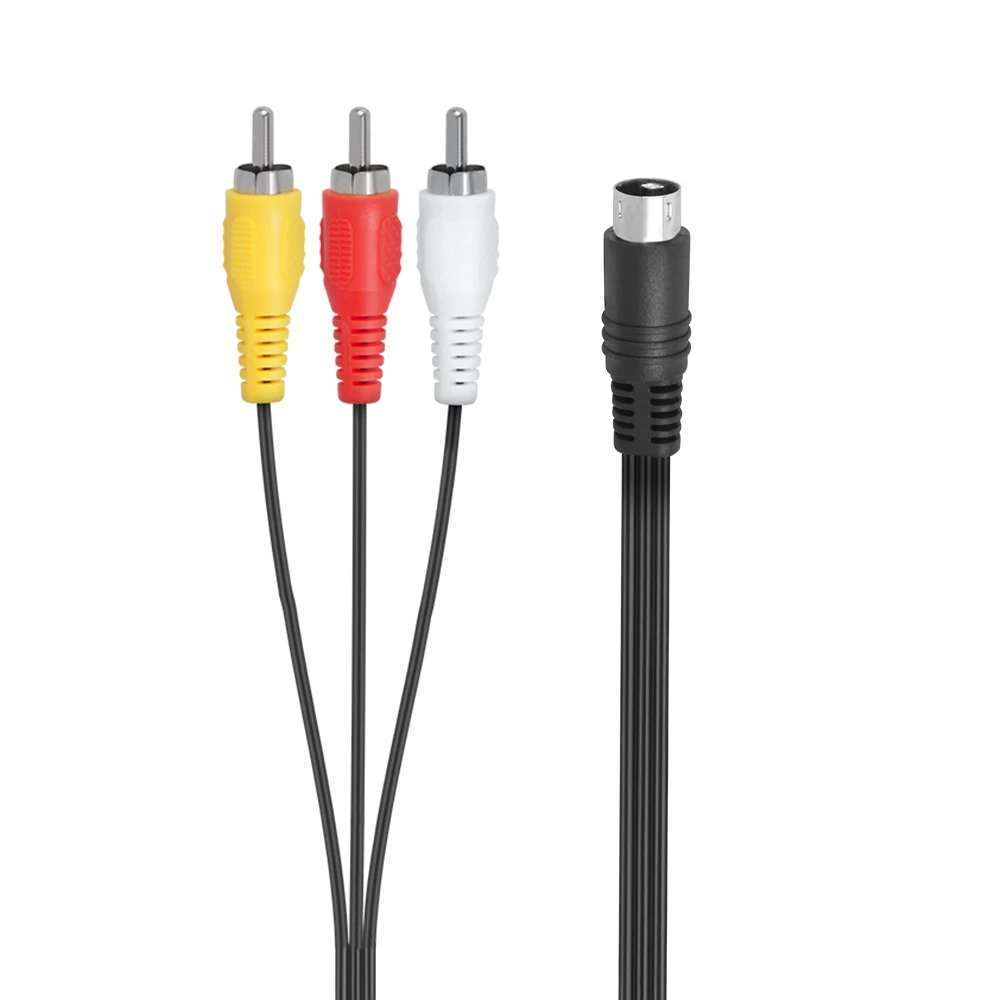 3RCA 9 контактный аудио видео AV кабель 1 8 м запасной RCA 180 см для Sega Genesis 2 или 3| |