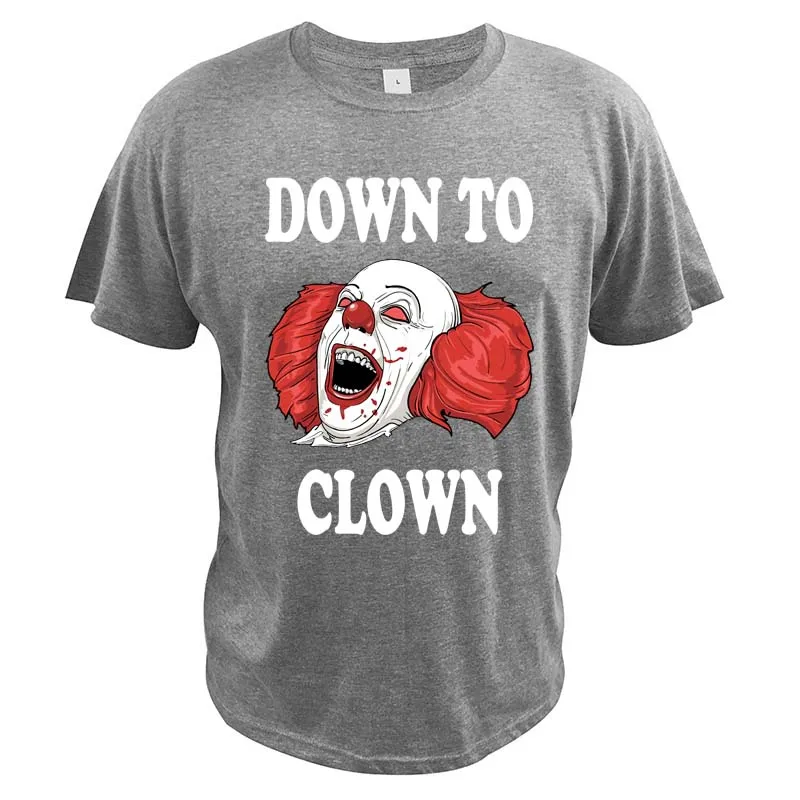 Футболка с изображением клоуна страшная футболка забавным дизайном для фанатов