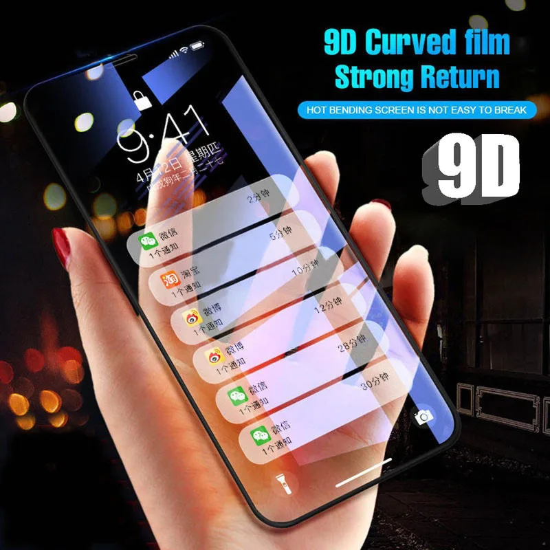 9D Tempered Glass Phone Screen Protector Film Compatible With Apple X 7/8 7/8Plus 6/6S 6/6SPlus ING-SHIPPING | Мобильные телефоны и