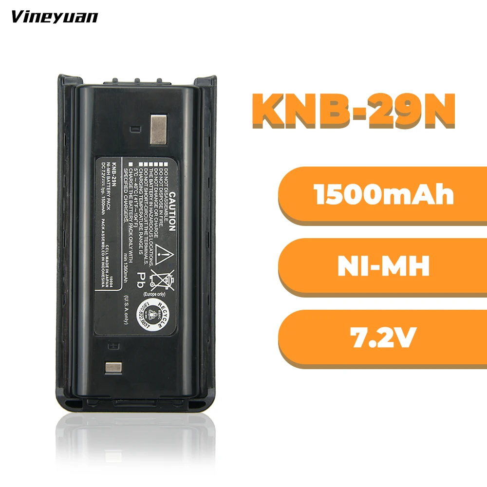 7.2V 1500mAh Ni-MH Battery for Kenwood KNB-29N  ProTalk TK2200 TK3200 TK-2217 TK-3207 TK-2217 Radio