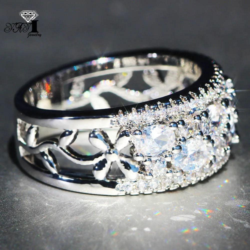 Ювелирные изделия YaYI Мода Принцесса 6 4 каратного белого серебра циркона Цвет